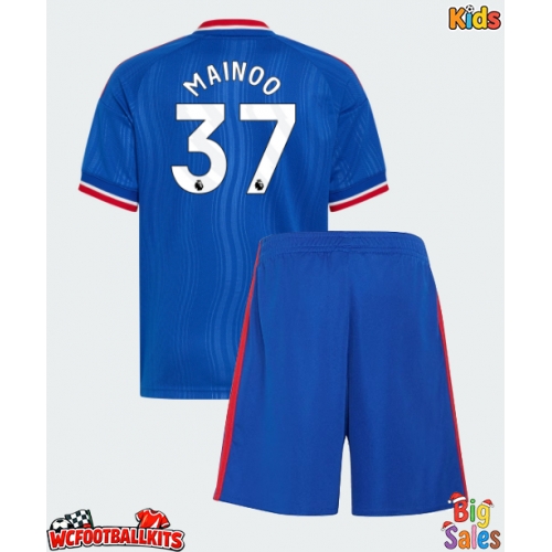 Manchester United Kobbie Mainoo #37 Replica Away Stadium Kit for Kids 2026-27 Short Sleeve (+ pants)